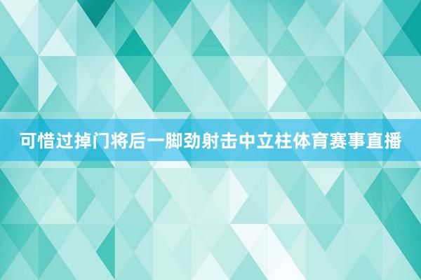 可惜过掉门将后一脚劲射击中立柱体育赛事直播