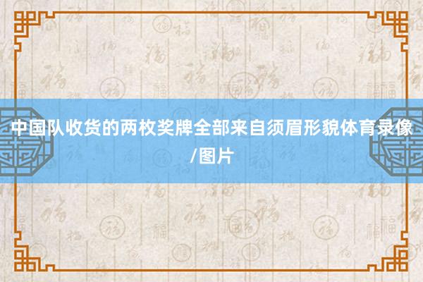 中国队收货的两枚奖牌全部来自须眉形貌体育录像/图片