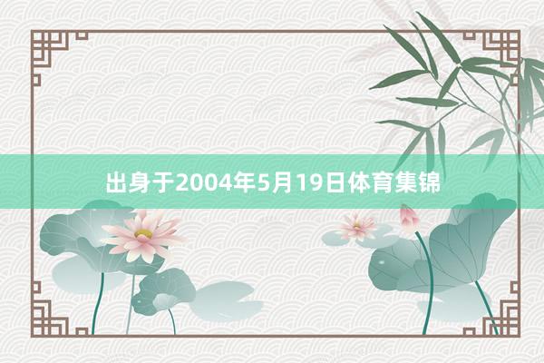 出身于2004年5月19日体育集锦