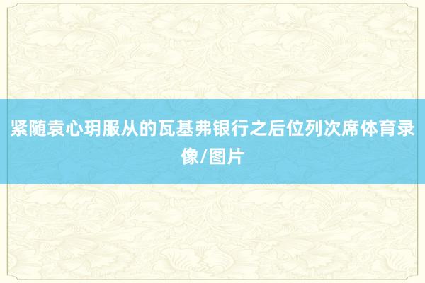 紧随袁心玥服从的瓦基弗银行之后位列次席体育录像/图片