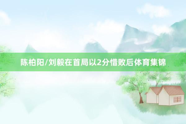 陈柏阳/刘毅在首局以2分惜败后体育集锦